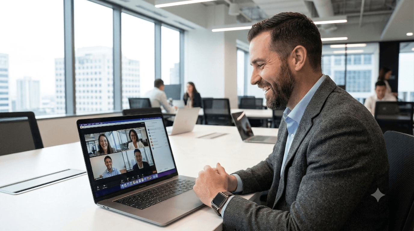 Professional in a one-on-one Zoom strategy session