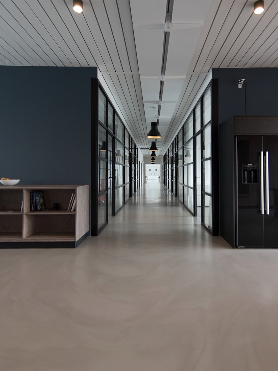 Modern glass boardroom ready for leadership work