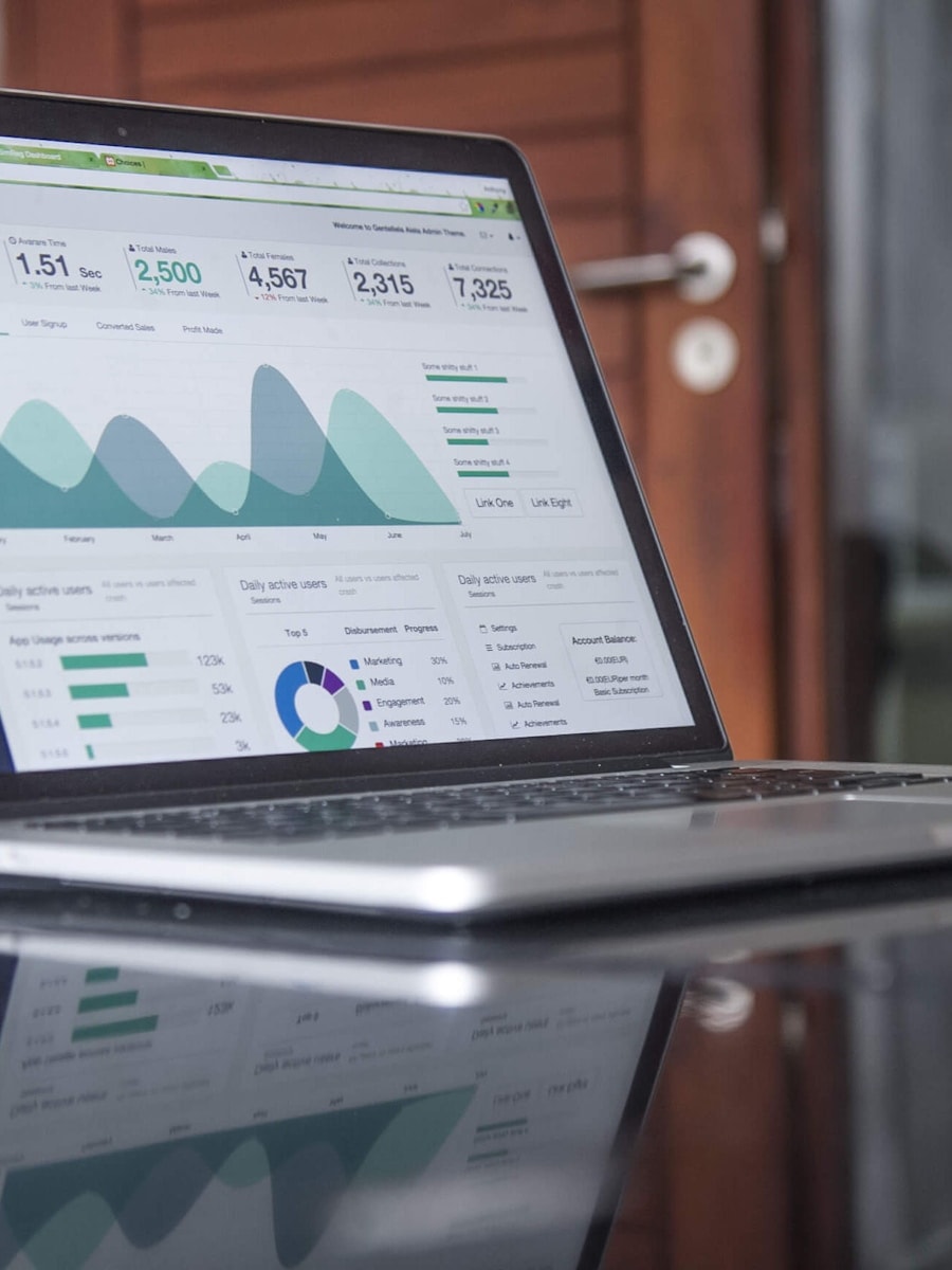 Growth planning with charts and business analytics