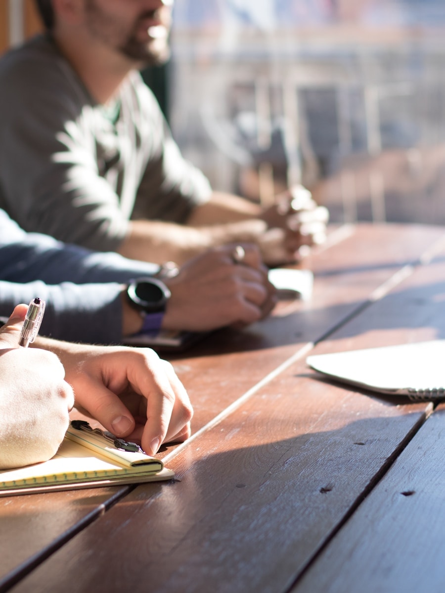 Leadership circle in a productive meeting room